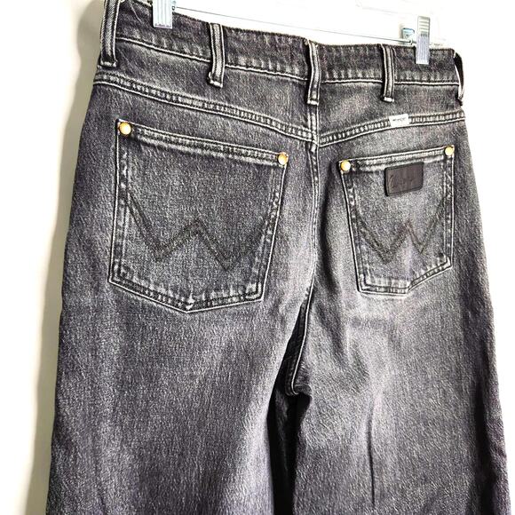 Wrangler Sustainable High Waisted Dark Wash Jeans Size 28 Sample Wide Leg - Picture 12 of 12